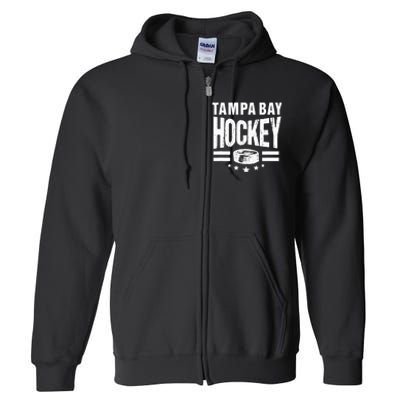 Hockey Tampa Bay Throwback Blue Tb Retro Tampa Bay Fan Pro Full Zip Hoodie