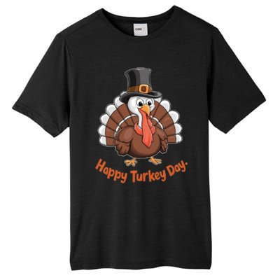 Happy Thanksgiving Birthday Graphic Happy Turkey Day Gift Tall Fusion ChromaSoft Performance T-Shirt