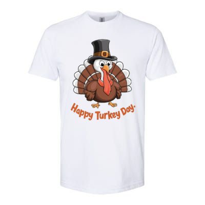 Happy Thanksgiving Birthday Graphic Happy Turkey Day Gift Softstyle® CVC T-Shirt