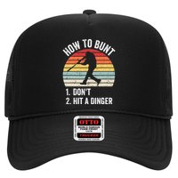 How To Bunt DonT Hit A Dinger Funny Baseball Player Trucker Hat