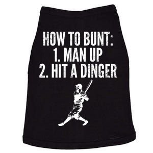 How To Bunt, Hit A Dinger Funny Baseball Player Home Run Fun Doggie Tank