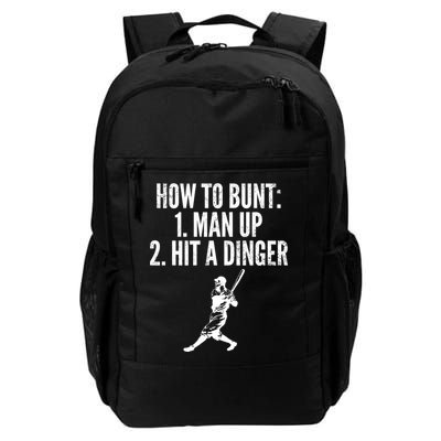 How To Bunt, Hit A Dinger Funny Baseball Player Home Run Fun Backpack
