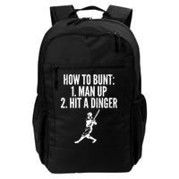 How To Bunt, Hit A Dinger Funny Baseball Player Home Run Fun Backpack