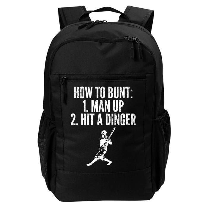 How To Bunt, Hit A Dinger Funny Baseball Player Home Run Fun Backpack