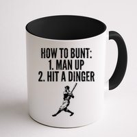 How To Bunt, Hit A Dinger Funny Baseball Player Home Run Fun Mug