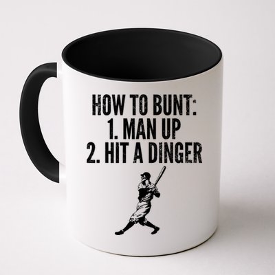 How To Bunt, Hit A Dinger Funny Baseball Player Home Run Fun Mug