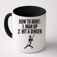 How To Bunt, Hit A Dinger Funny Baseball Player Home Run Fun Mug