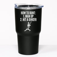 How To Bunt, Hit A Dinger Funny Baseball Player Home Run Fun Tumbler