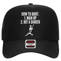 How To Bunt, Hit A Dinger Funny Baseball Player Home Run Fun Trucker Hat