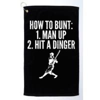 How To Bunt, Hit A Dinger Funny Baseball Player Home Run Fun Golf Towel