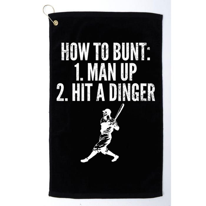 How To Bunt, Hit A Dinger Funny Baseball Player Home Run Fun Golf Towel