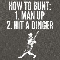 How To Bunt, Hit A Dinger Funny Baseball Player Home Run Fun Cotton Canvas Backpack