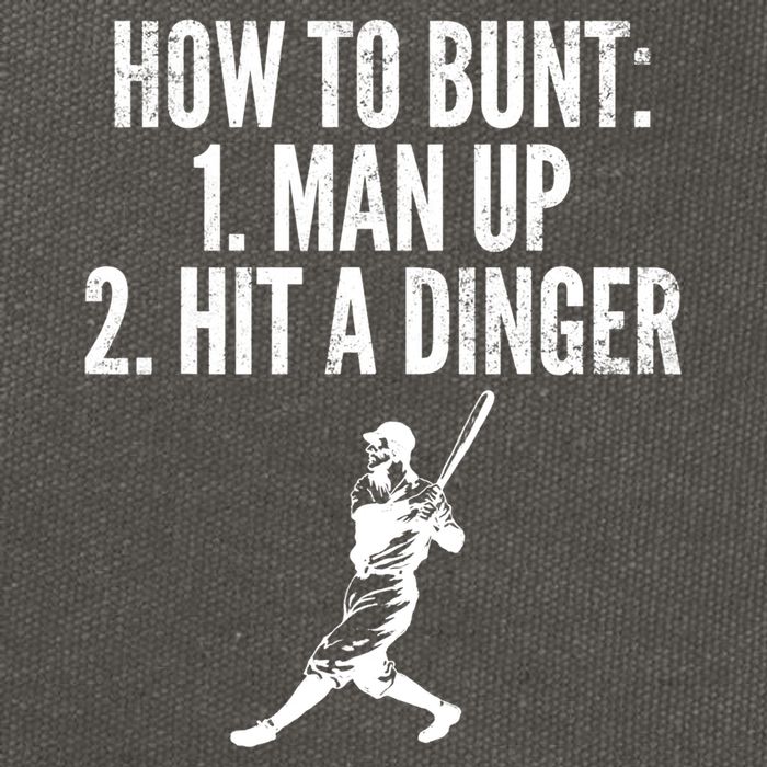 How To Bunt, Hit A Dinger Funny Baseball Player Home Run Fun Cotton Canvas Backpack