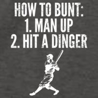 How To Bunt, Hit A Dinger Funny Baseball Player Home Run Fun Vector Backpack