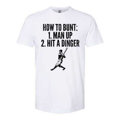 How To Bunt, Hit A Dinger Funny Baseball Player Home Run Fun Softstyle CVC T-Shirt