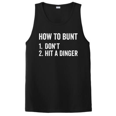 How To Bunt Dont Hit A Dinger Funny Baseball Softball PosiCharge Competitor Tank