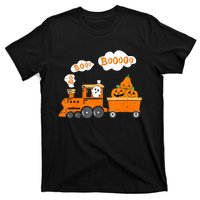 Halloween Train Boo Ghost Pumpkin Toddler Boys T-Shirt