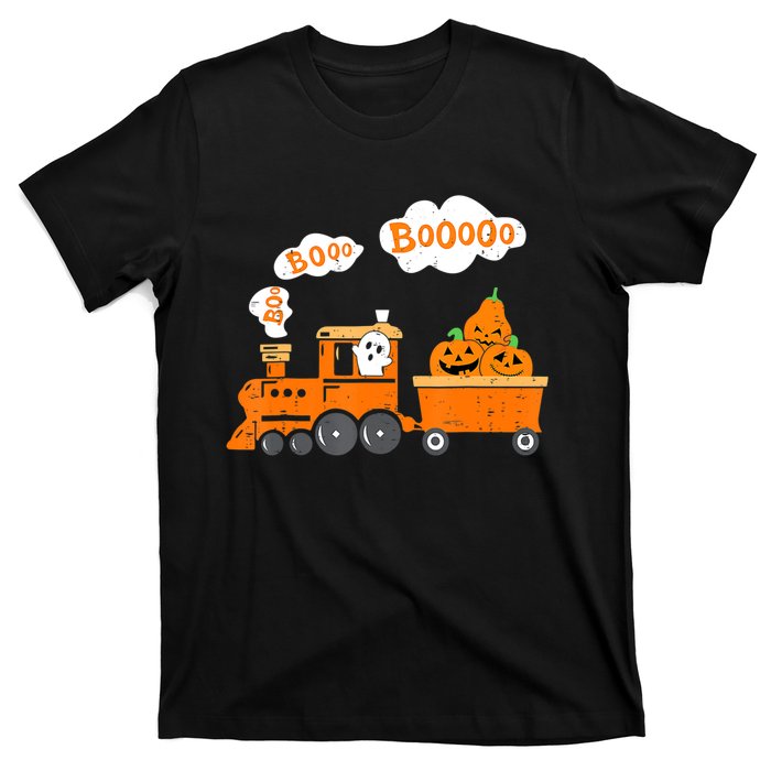 Halloween Train Boo Ghost Pumpkin Toddler Boys T-Shirt