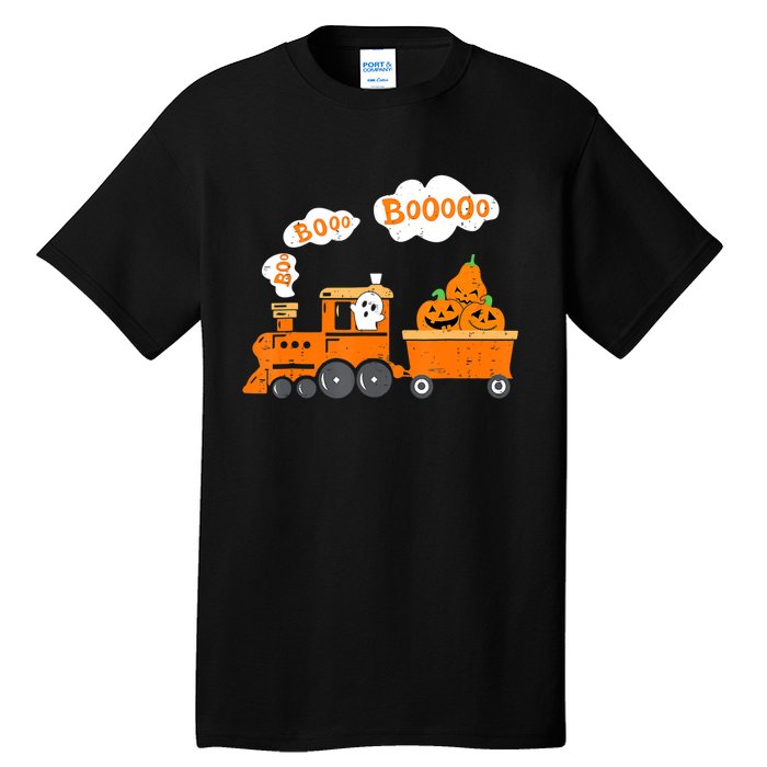 Halloween Train Boo Ghost Pumpkin Toddler Boys Tall T-Shirt