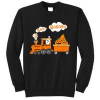 Halloween Train Boo Ghost Pumpkin Toddler Boys Tall Sweatshirt