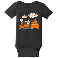 Halloween Train Boo Ghost Pumpkin Toddler Boys Baby Bodysuit