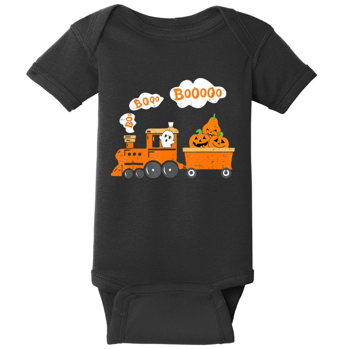 Halloween Train Boo Ghost Pumpkin Toddler Boys Baby Bodysuit