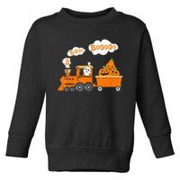 Halloween Train Boo Ghost Pumpkin Toddler Boys Toddler Sweatshirt