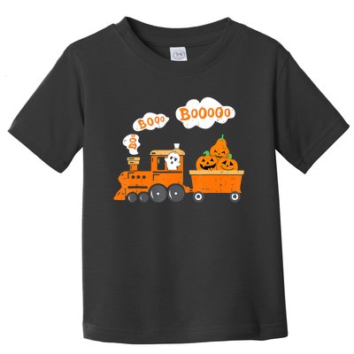 Halloween Train Boo Ghost Pumpkin Toddler Boys Toddler T-Shirt