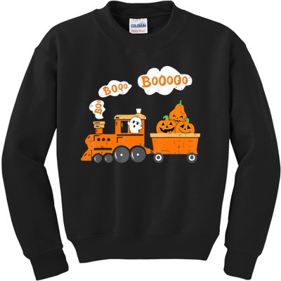 Halloween Train Boo Ghost Pumpkin Toddler Boys Kids Sweatshirt