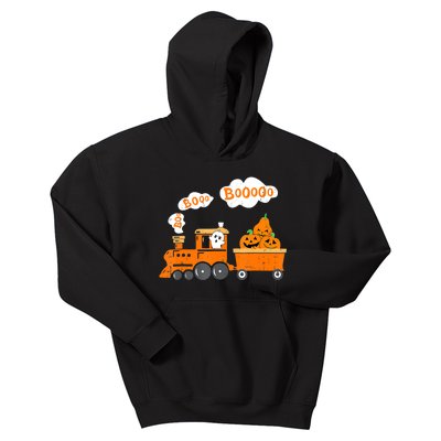 Halloween Train Boo Ghost Pumpkin Toddler Boys Kids Hoodie