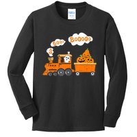 Halloween Train Boo Ghost Pumpkin Toddler Boys Kids Long Sleeve Shirt