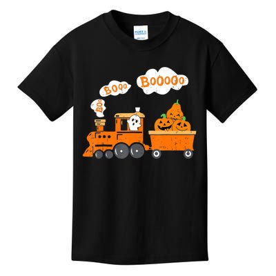 Halloween Train Boo Ghost Pumpkin Toddler Boys Kids T-Shirt