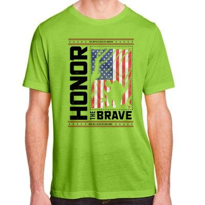 Honor The Brave Who Will Never Return Home Usa Memorial Day Patriotic Adult ChromaSoft Performance T-Shirt