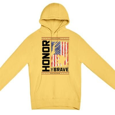 Honor The Brave Who Will Never Return Home Usa Memorial Day Patriotic Premium Pullover Hoodie