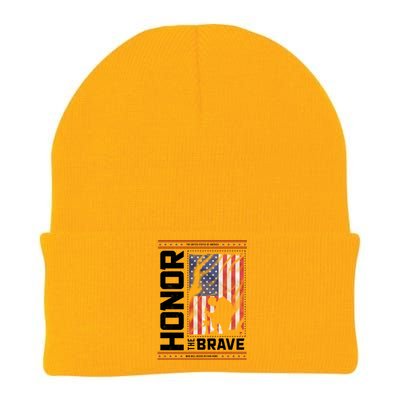 Honor The Brave Who Will Never Return Home Usa Memorial Day Patriotic Knit Cap Winter Beanie