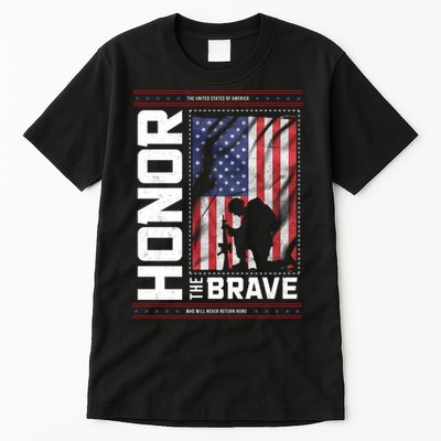 Honor The Brave Who Will Never Return Home Usa Memorial Day Patriotic Tall T-Shirt