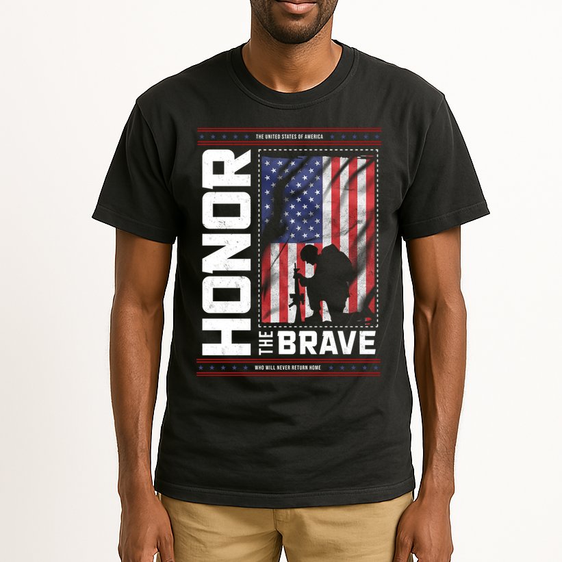 Honor The Brave Who Will Never Return Home Usa Memorial Day Patriotic Tall T-Shirt