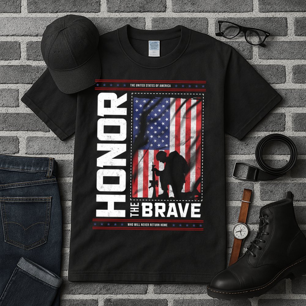 Honor The Brave Who Will Never Return Home Usa Memorial Day Patriotic Tall T-Shirt