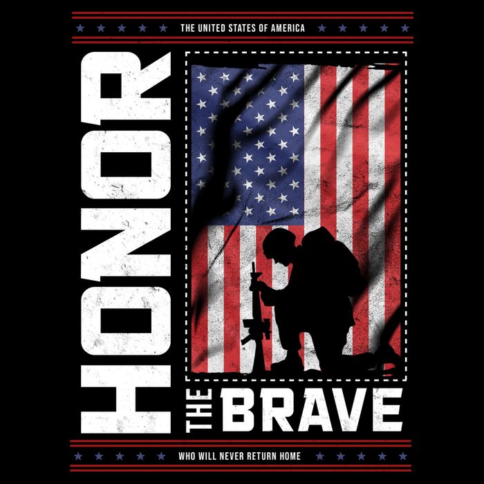 Honor The Brave Who Will Never Return Home Usa Memorial Day Patriotic 7-Panel Snapback Hat