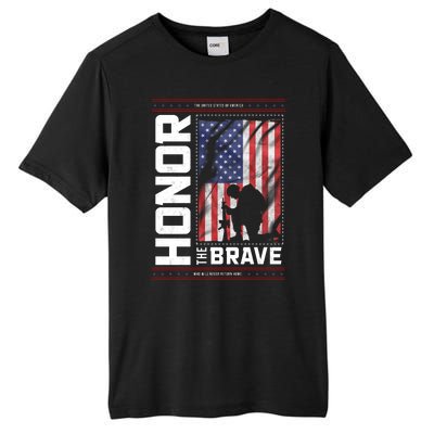 Honor The Brave Who Will Never Return Home Usa Memorial Day Patriotic Tall Fusion ChromaSoft Performance T-Shirt