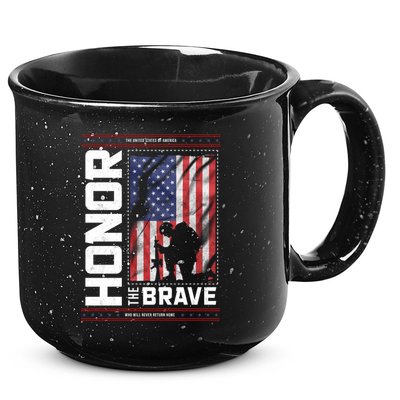 Honor The Brave Who Will Never Return Home Usa Memorial Day Patriotic 15oz Campfire Ceramic Mug