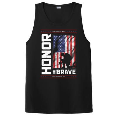 Honor The Brave Who Will Never Return Home Usa Memorial Day Patriotic PosiCharge Competitor Tank