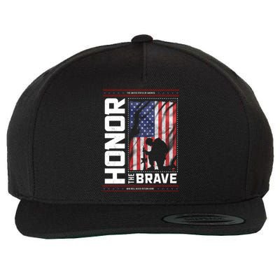 Honor The Brave Who Will Never Return Home Usa Memorial Day Patriotic Wool Snapback Cap