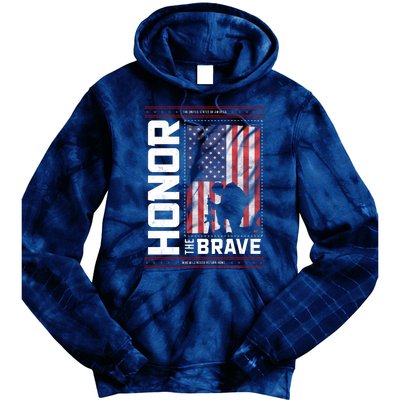 Honor The Brave Who Will Never Return Home Usa Memorial Day Patriotic Tie Dye Hoodie