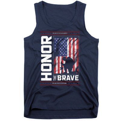 Honor The Brave Who Will Never Return Home Usa Memorial Day Patriotic Tank Top