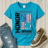 Honor The Brave Who Will Never Return Home Usa Memorial Day Patriotic Womens T-Shirt