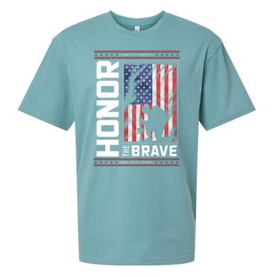 Honor The Brave Who Will Never Return Home Usa Memorial Day Patriotic Sueded Cloud Jersey T-Shirt