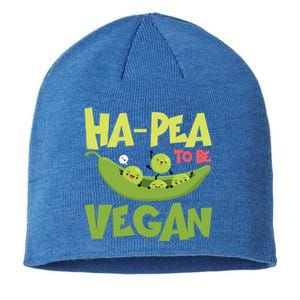 Hagiftpea To Be Vegan Funny Veganism Food Cool Gift Sustainable Beanie