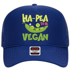 Hagiftpea To Be Vegan Funny Veganism Food Cool Gift High Crown Mesh Back Trucker Hat