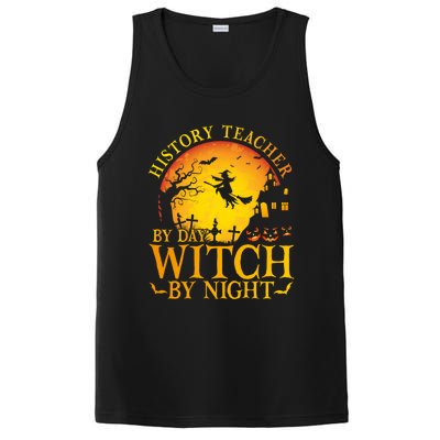 History Teacher By Day Witch By Night Halloween Teachers Gift PosiCharge Competitor Tank